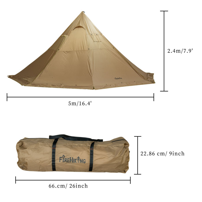 FireHiking LEVA Plus Hot Tent 4-8 Person | Tent Stove Jack Bushcraft, Cooking and Heating - US$ 239.99 - www.firehiking.com