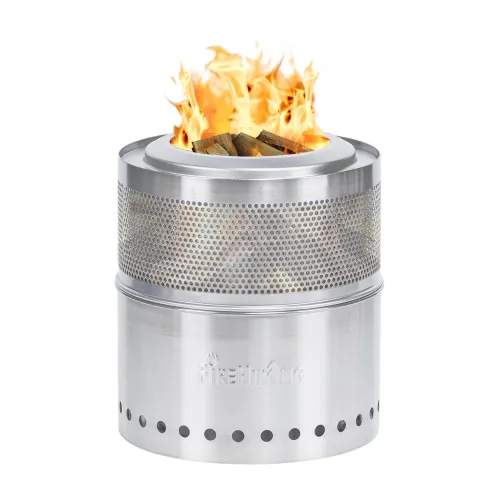 FireHiking Smokeless Fire Pit Portable Camping Firepit With Mesh Layer Stainless Steel 304 for Outdoor Picnic Cooking