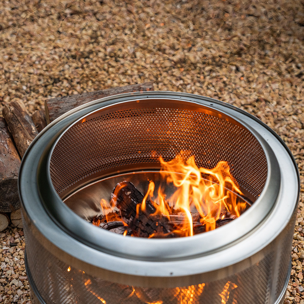 FireHiking Smokeless Fire Pit Portable Camping Firepit With Mesh Layer ...