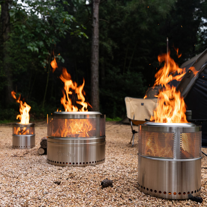 FireHiking Smokeless Fire Pit Portable Camping Firepit With Mesh Layer Stainless Steel 304 for Outdoor Picnic Cooking