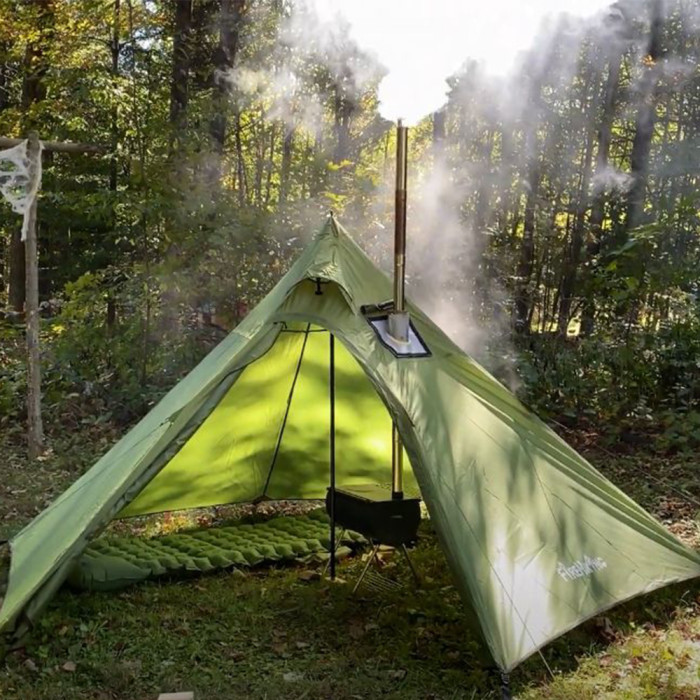 FireHiking LEVA Solo Tent With Wood Stove Jack | Ultra Light Hot Tent | Teepee Tent for 1 Person