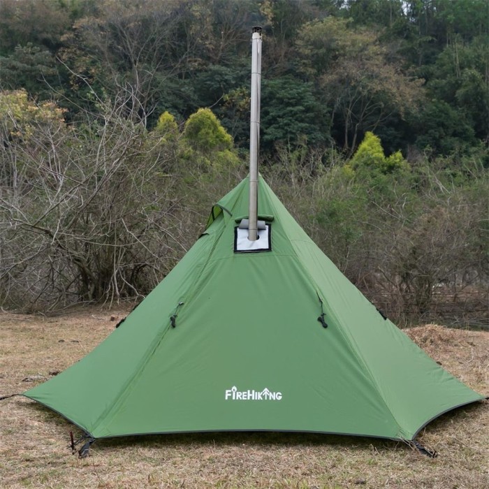 FireHiking LEVA Solo Tent With Wood Stove Jack | Ultra Light Hot Tent | Teepee Tent for 1 Person