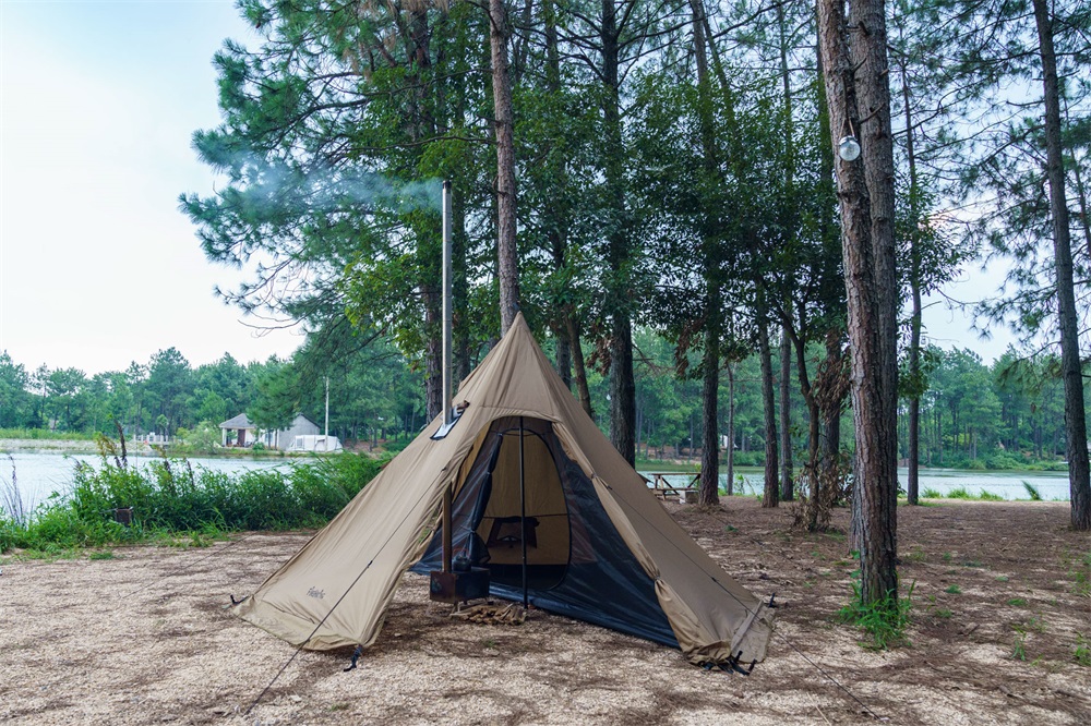 canvas hot tent with stove jack