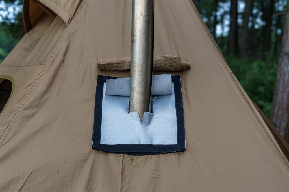 canvas hot tent with stove jack