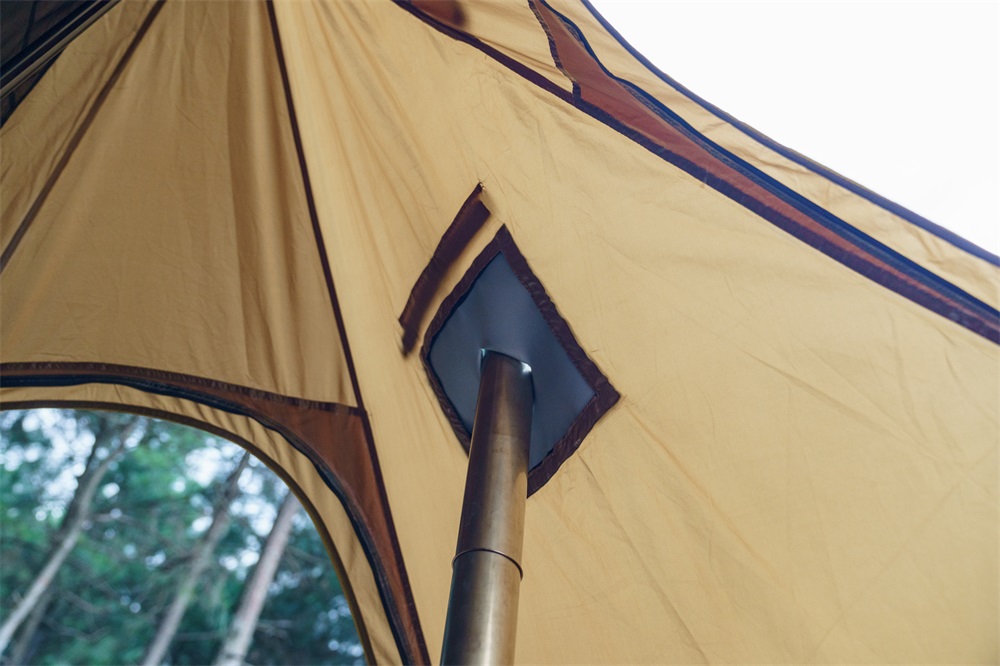 canvas hot tent with stove jack
