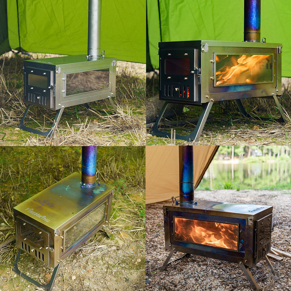 Camping Tent Stove Titanium Wood Stove Cooking Wood Burning Stove