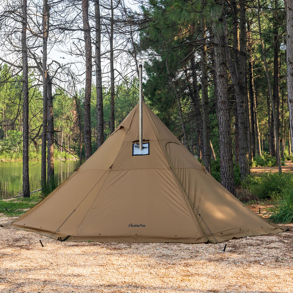 Tipi with cheap stove