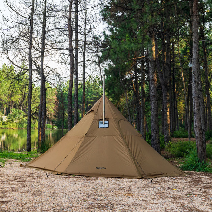 FireHiking LEVA Plus Camping Hot Tent 4-8 Person | Tipi Tent with Stove Jack for Bushcraft, Cooking and Heating