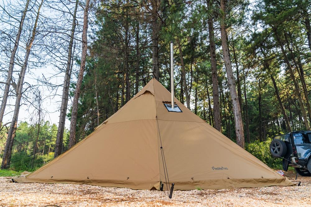 4-8 person hot tent with stove jack