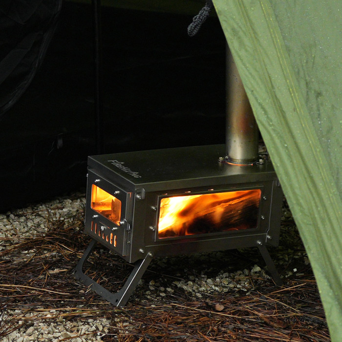 FireHiking Tent Stove | TOLA Mini Portable Titanium Wood Burning Stove 3.4lb for Hot Tent Camping