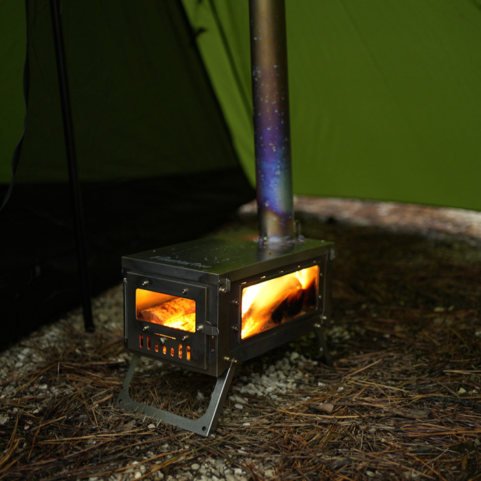 FireHiking Tent Stove | TOLA Mini Portable Titanium Wood Burning Stove 3.4lb for Hot Tent Camping