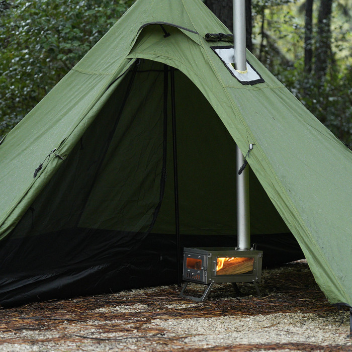 FireHiking Tent Stove | TOLA Mini Portable Titanium Wood Burning Stove 3.4lb for Hot Tent Camping