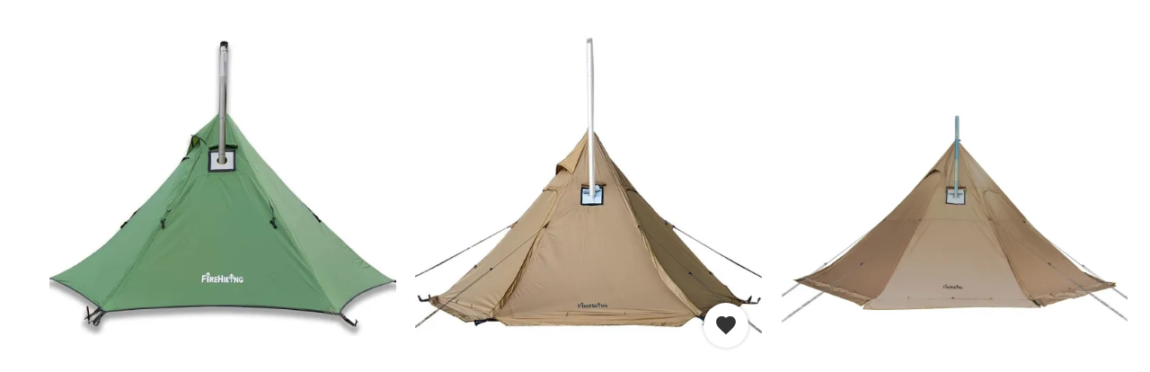 solo, 2-4p, 4-8p hot tents