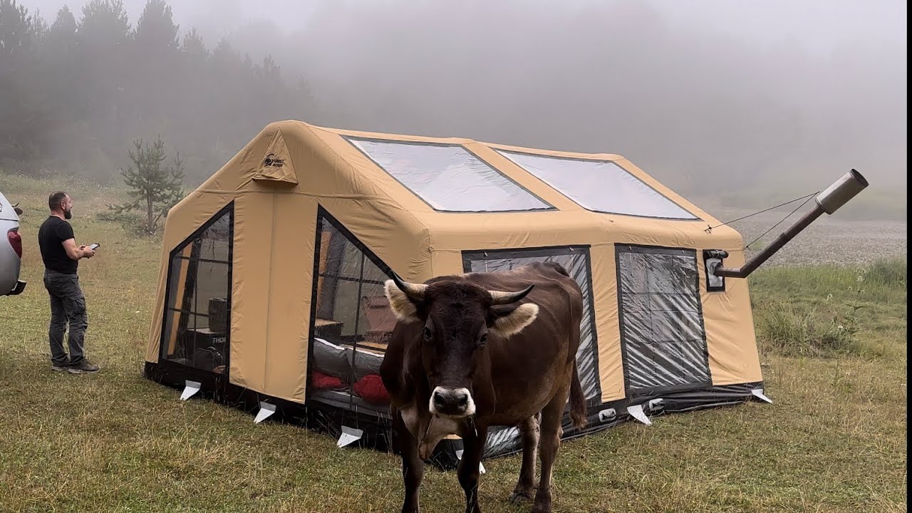 Exploring the Atik Ailesi Family's Cabin Hot Tent A Winter Camping Haven