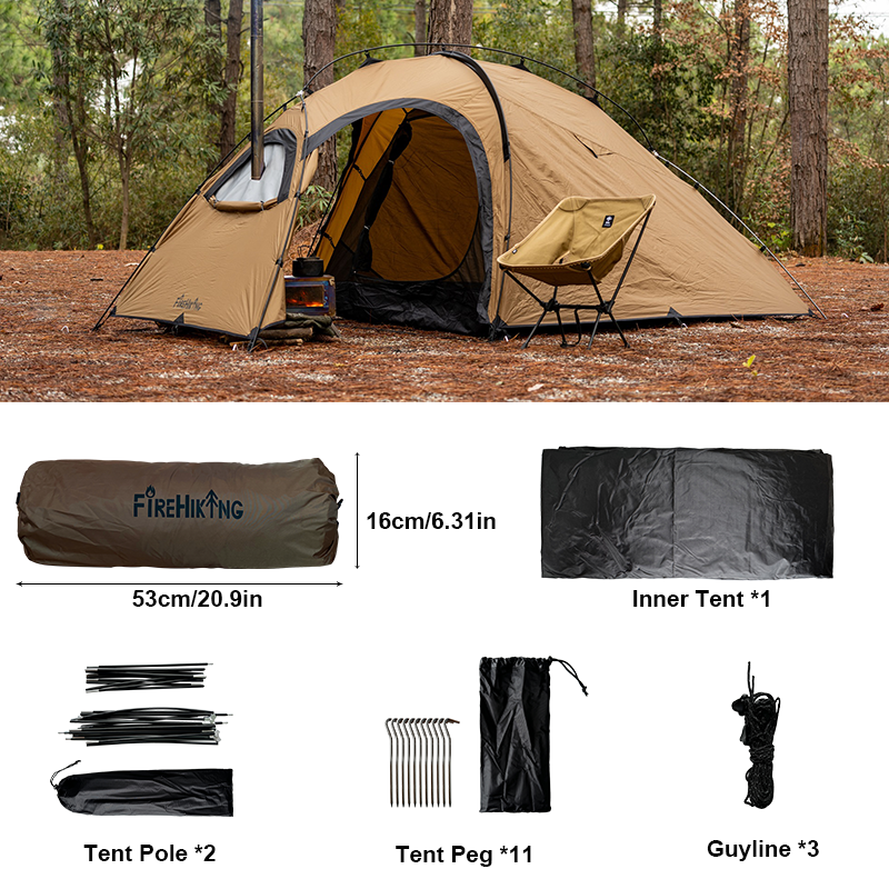 Fireden Hot Tent | All Season Tent with Inner Tent and Stove Jack |  FireHiking New Arrival 2023