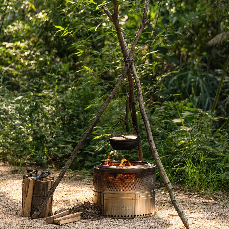 Camping Smokeless Fire Pit Cooking Firepit Stove