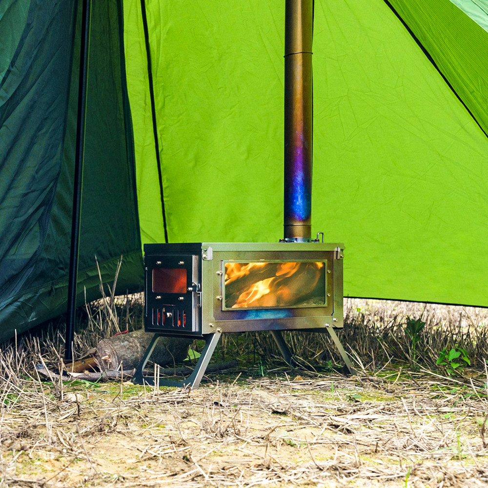FireHiking Tola camping tent stove titanium wood burning stove with a hot tent