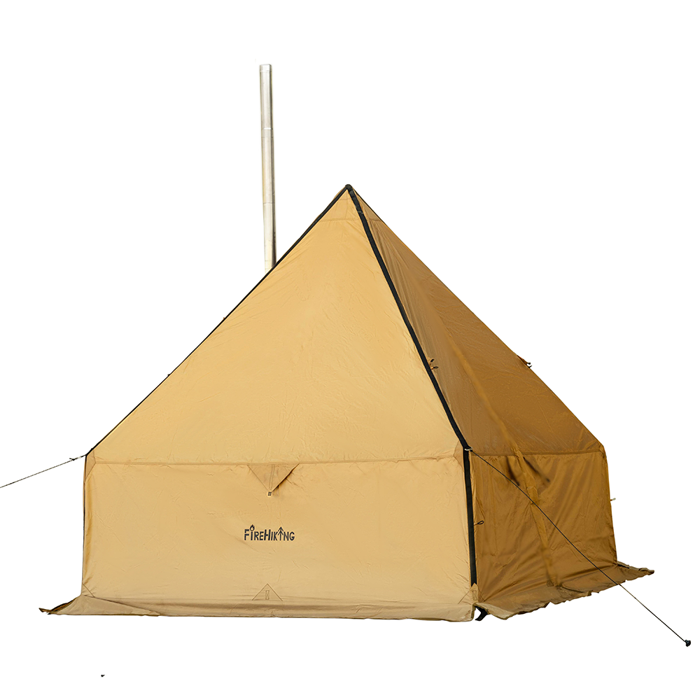 Yurt tent with outlet stove