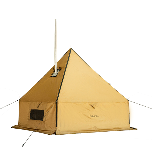 【日本限定】FireHiking テント | Fireyurt ワンポールテント, 2-3人用キャンプテント,煙突ポート付きオールシーズンに対応