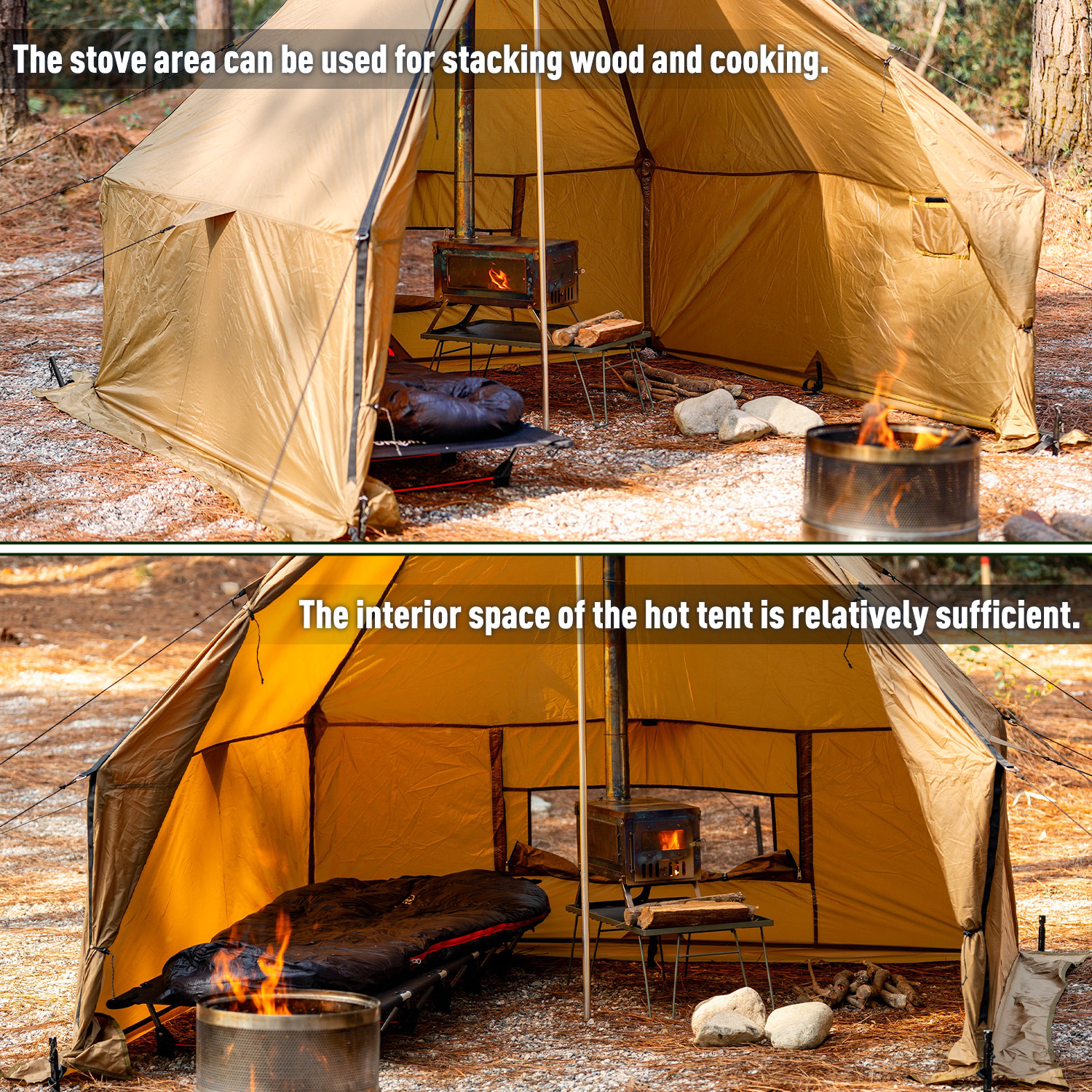 FireHiking テント | Fireyurt ワンポールテント, 2-3人用