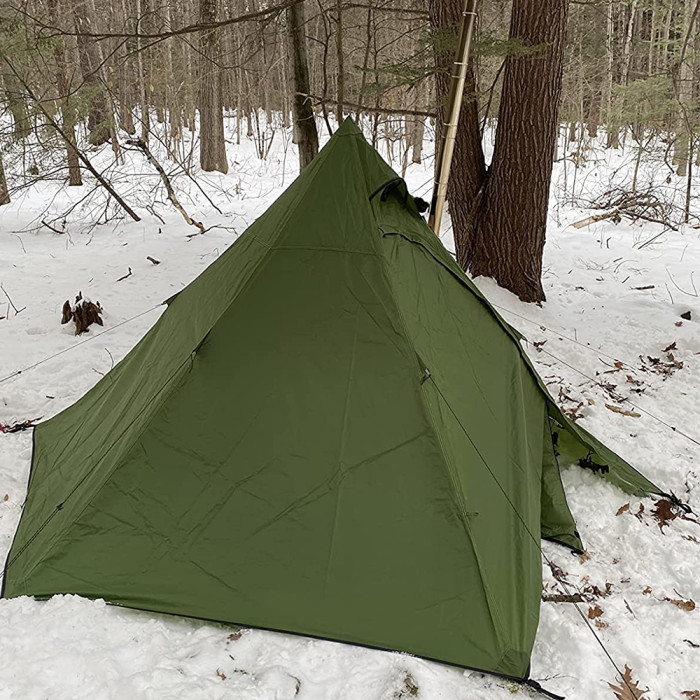 【日本限定】FireHiking テント | LEVA Solo ワンポールテント, 1人用キャンプテント,軽量テント ソロ用テント,煙突ポート付きオールシーズンに対応