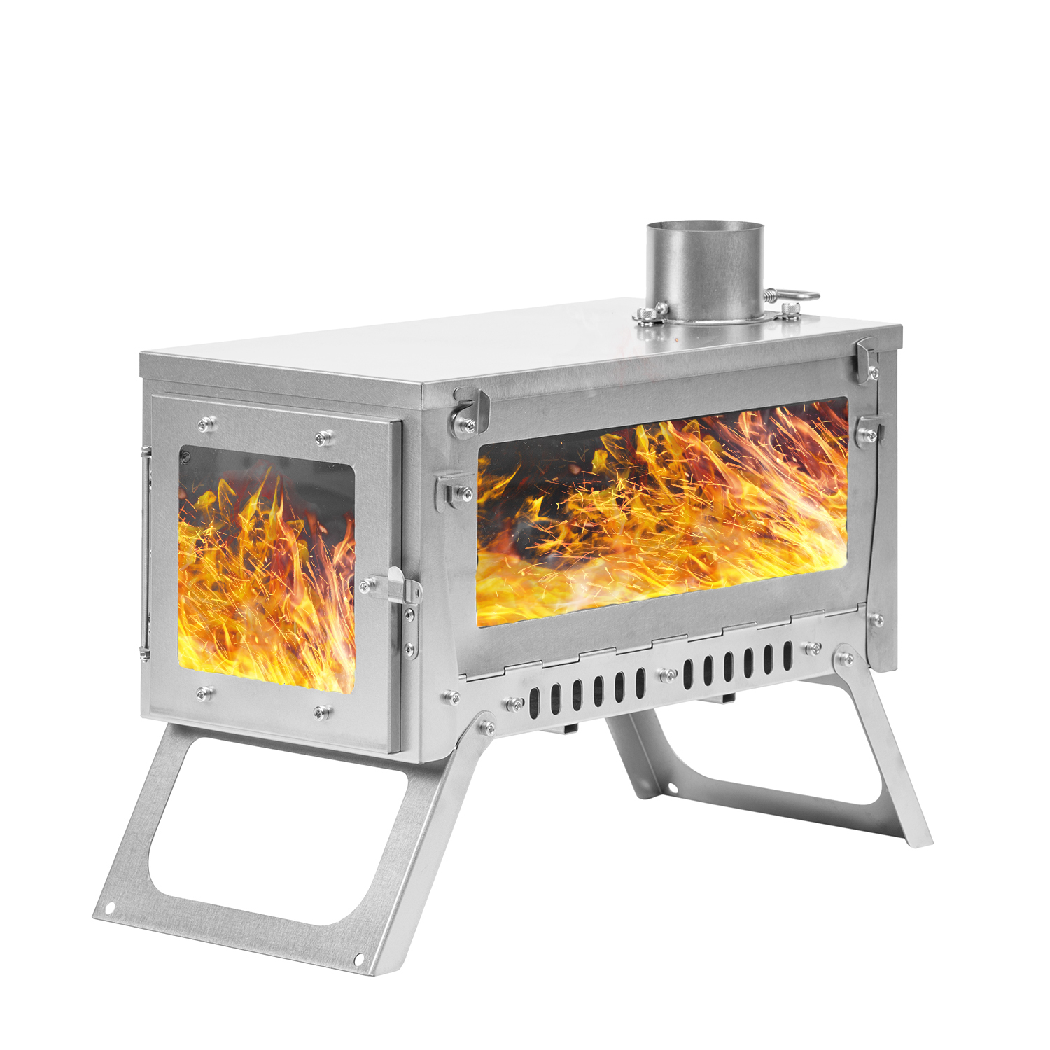 FIREHIKING Folding Titanium Stove LANK Series Camping Tent Stove Portable Wood Burning Stove FIREHIKING Folding Titanium Stove LANK Series Camping Tent Stove Portable Wood Burning Stove