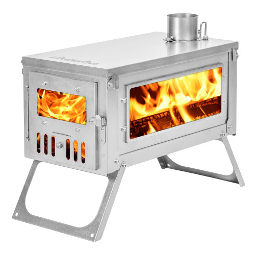 FireHiking Tent Stove | Slider Camping Wood Stove Titanium Thickened Burning Heater Foldable Ultralight