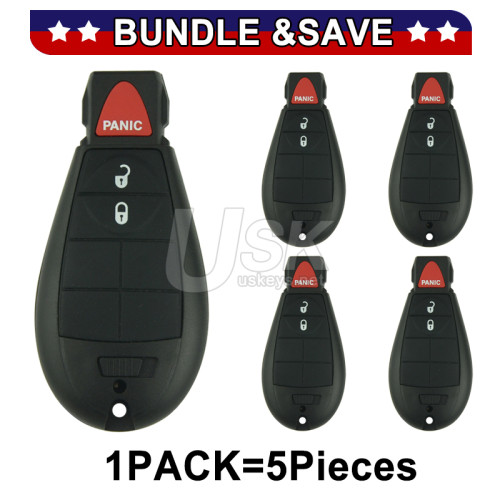 (Pack of 5) #0 FCC IYZ-C01C Fobik key 3 button 434Mhz for Chrysler Town & Country 300 Dodge Challenger Journey 2008-2012