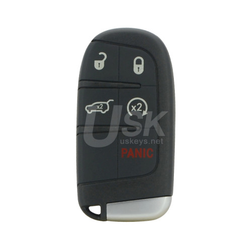 FCC M3N-40821302 Smart key 5 button 433Mhz ID46-Hitag 2-PCF7953 chip for Jeep Grand Cherokee 2014 2015 P/N 68143505AC 68143505AB