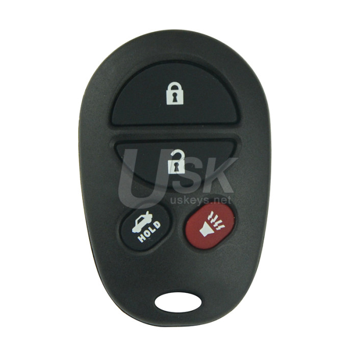 Toyota AVALON 2004-2008 FCC GQ43VT20T Aftermarket Remote Fob 4 Button PN 89742-AA040 89742-07020