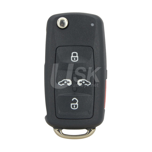 Flip key shell 5 button for Volkswagen