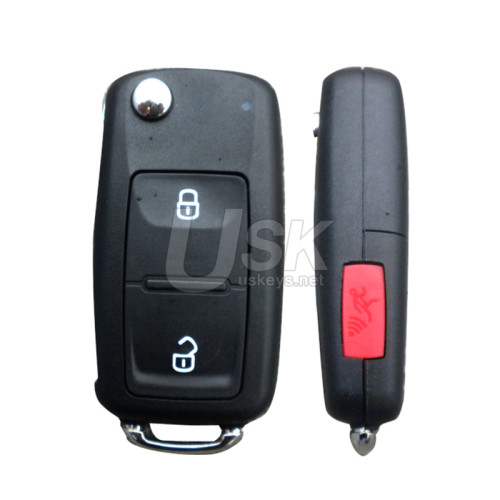 FCC NBG010180T flip key shell 3 button for Volkswagen GTI Tiguan 2013-2015 P/N 5K0837202R