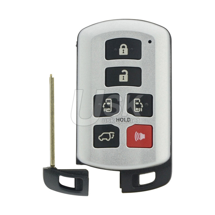 FCC HYQ14ADR Smart key 6 button 315mhz for Toyota Sienna 2011-2020 P/N 89904-08010 (Board 5691)