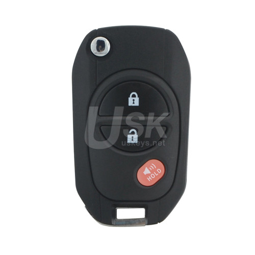 Modified flip key shell 3 button TOY43 blade for Toyota Sequoia