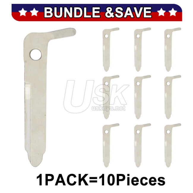 (Pack of 10) FCC WAZSKE11D01 WAZSKE13D03 Emergency Key blade for 2019-2020 Mazda PN BCY0-76-201 BCY076201