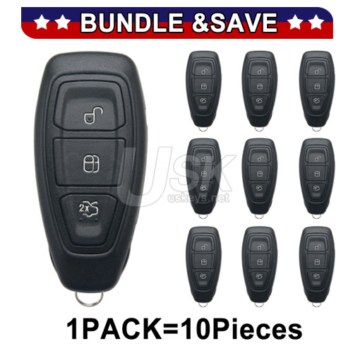 (Pack of 10) Smart key shell 3 button for Ford Kuga Fiesta Focus