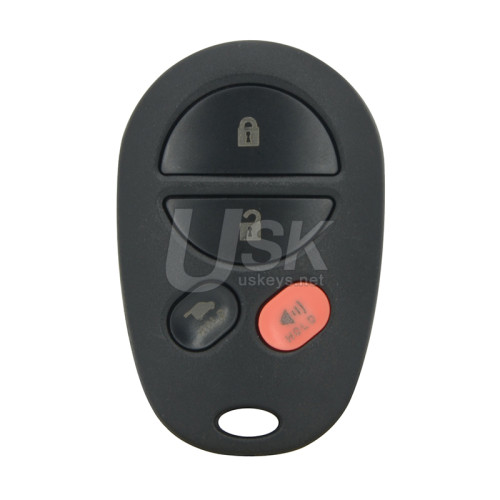 FCC GQ43VT20T Keyless Entry Remote 4 button 315Mhz for Toyota Highlander Sequoia Sienna 2004-2013 PN 89742-AE020