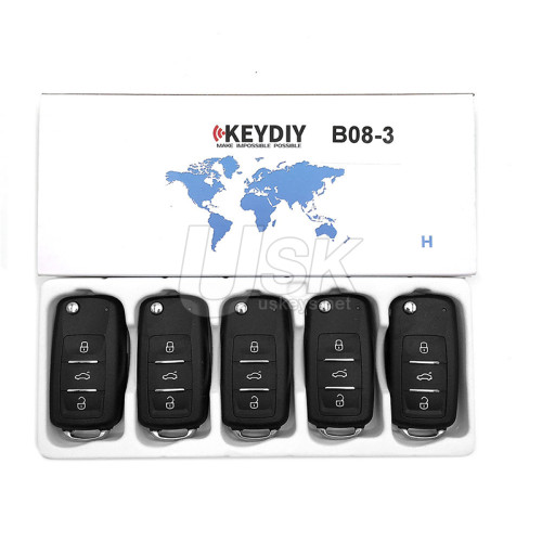 KEYDIY Universal Flip Remote Key VW Style 3 button B08-3