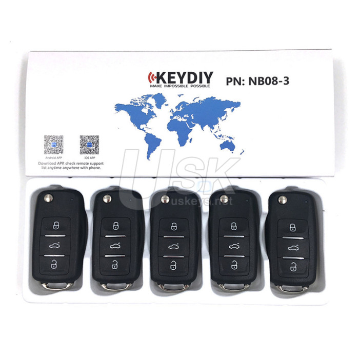 KEYDIY Universal Flip Remote Key VW Style 3 button NB08-3