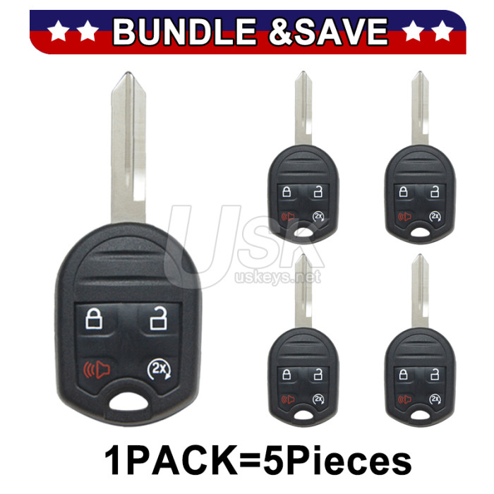 (Pack of 5) Ford Explorer Expedition F-Series 2009-2017 FCC CWTWB1U793 Aftermarket Remote Head Key 4 Button PN 164-R8067
