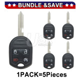 (Pack of 5) FCC CWTWB1U793 Remote head key 4 button remote start 315Mhz 4D63 80 bit for 2009-2018 Ford Explorer Expedition F-Series Lincoln MKX PN 164-R8067