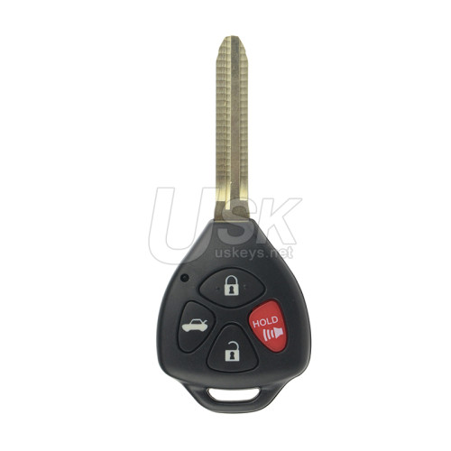 FCC HYQ12BBY Remote head key shell 4 button toy43 for Toyota Camry RAV4 2006-2010