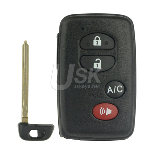 PN 89904-47420 89904-47350 smart key shell 4 button for Toyota Prius 2010-2015 FCC HYQ14AAB/HYQ14ACX