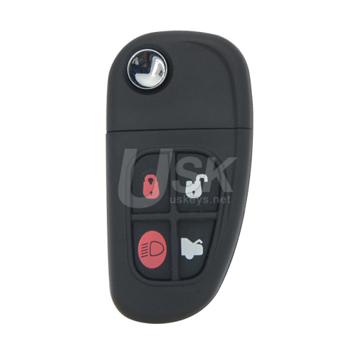 FCC NHVWB1U241 Flip key shell 4 button FO21 blade for Jaguar X S XJ XK TYPE 2002-2008