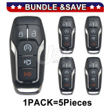 (Pack of 5) FCC M3N-A2C31243300 Smart key 5 button 902mhz for Ford Fusion Explorer Edge 2013-2017 P/N 164-R7989