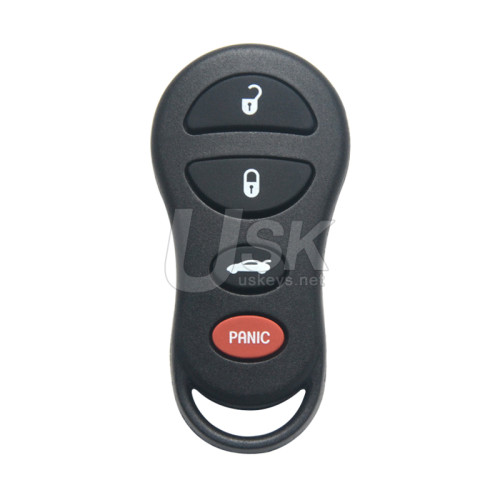 FCC GQ43VT17T Keyless Entry Remote Shell 4 button for Chrysler 300M Sebring Sedan Dodge Intrepid Jeep Liberty 1998-2009