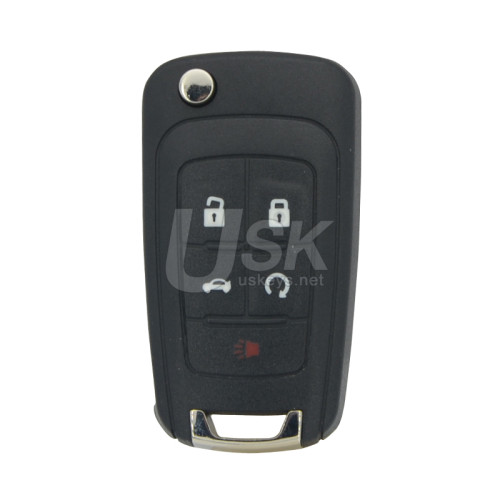 Flip key shell 5 button for Chevrolet Camaro Cruze Equinox Malibu 2010-2016