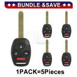 (Pack of 5) FCC OUCG8D-380H-A Remote head key 4 button 313.8Mhz for Honda Accord 2003-2007 P/N 35118-SDA-A11
