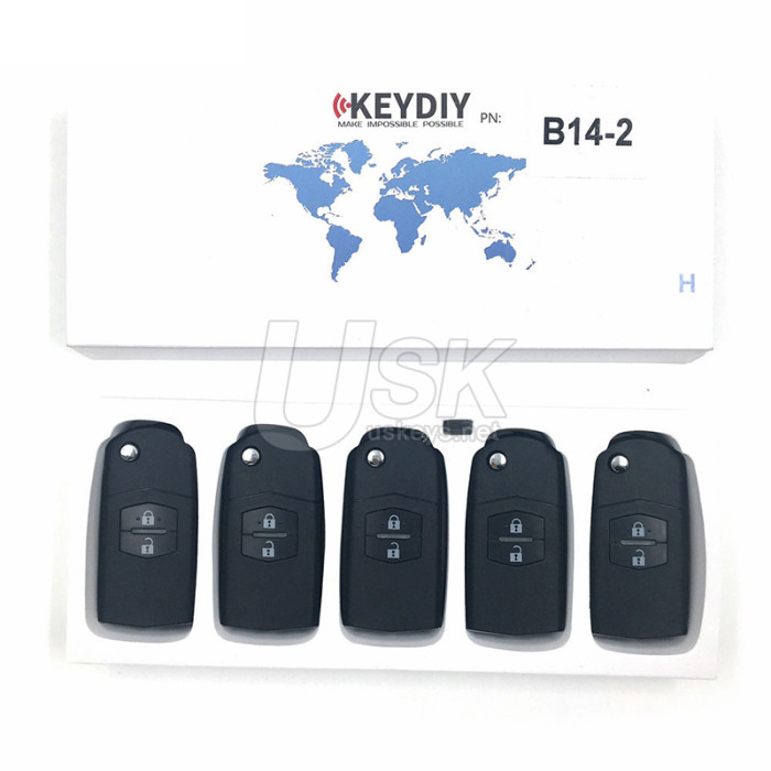 KEYDIY Universal Flip Remote Key Mazda Style 2 button B14-2