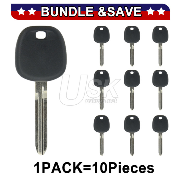 (Pack of 10) Transponder Key 4C chip TOY43 for Toyota Camry Corolla Sienna 4-Runner RAV4 Land cruiser FJ Cruiser Avalon 2003-2010